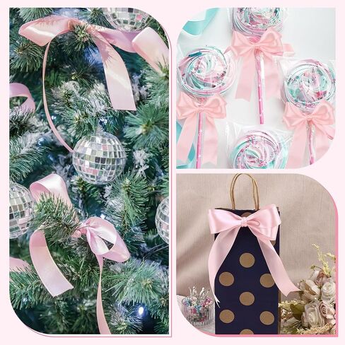 Light Pink Satin Ribbon 1-1/2 Inch,50 Yards Light Pink Fabric Ribbon for Gift Wrapping,Crafts,Flower Bouquet,Bows Making,Balloons,Wedding,Birthday Party,Baby Shower Decoration in Saudi Arabia