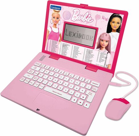 Lexibook Barbie, Educational and Bilingual Laptop in English/Spanish, Toy for Children with 124 Activities to Learn, Play Games and Music, Pink, JC598BBi2 in Saudi Arabia
