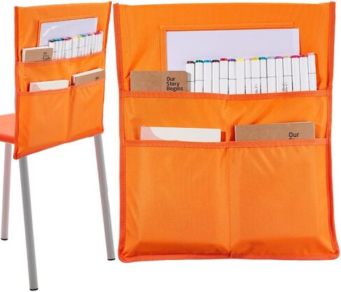 CRASPIRE Chair Buddy Storage Pocket 19x16.5inch Chair Back Organizer Chart Green with Name Tag Label Slot Students Seat Chairback Multiple Pockets for School Home Classroom Preschool Daycare Supplies in Saudi Arabia