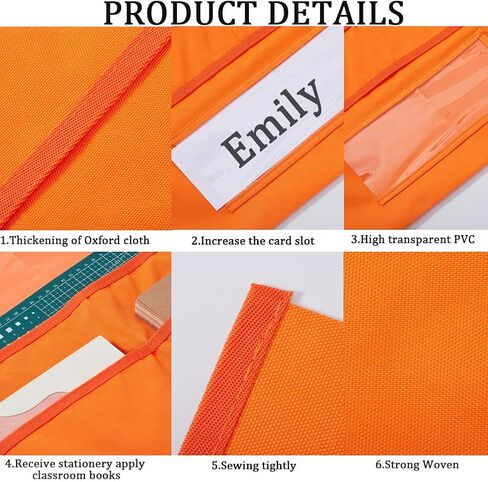 CRASPIRE Chair Buddy Storage Pocket 19x16.5inch Chair Back Organizer Chart Green with Name Tag Label Slot Students Seat Chairback Multiple Pockets for School Home Classroom Preschool Daycare Supplies in Saudi Arabia