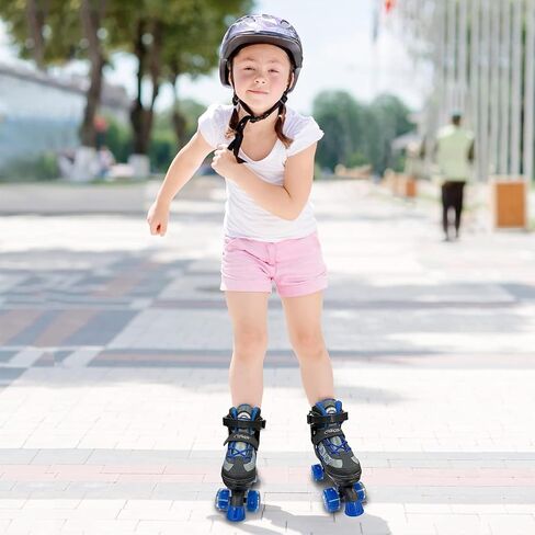 Nattork Roller Skates for Kids Boys Girls, 4 Size Adjustable Rollerskates with Light Up Wheels for Children Beginners for Outdoor Indoor in Saudi Arabia