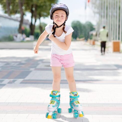 Nattork Roller Skates for Kids Boys Girls, 4 Size Adjustable Rollerskates with Light Up Wheels for Children Beginners for Outdoor Indoor in Saudi Arabia