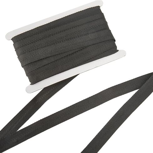 GORGECRAFT 20 Yards Book Binding Headbands 22mm Wide Bias Binding Tape Black Flat Book Binding Ribbon Herringbone Webbing Trim Bookmaking Twill Tape for DIY Sewing Craft Beginners Book Repairing Decor in Saudi Arabia