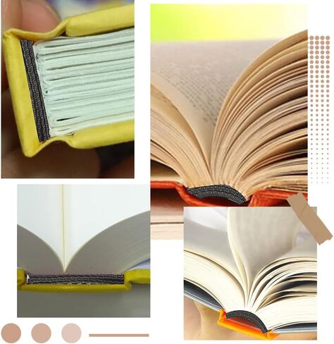 GORGECRAFT 20 Yards Book Binding Headbands 22mm Wide Bias Binding Tape Black Flat Book Binding Ribbon Herringbone Webbing Trim Bookmaking Twill Tape for DIY Sewing Craft Beginners Book Repairing Decor in Saudi Arabia