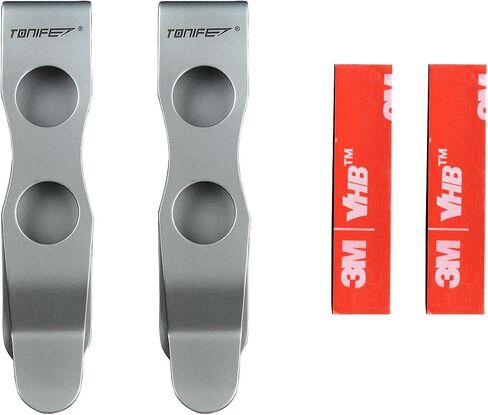 TONIFE Pocket Clip for Smartphones Multi Tool Utility Clip for Belt Holster Mobile Case, Secured with 3M VHB Adhesive, Stainless Steel in Kuwait