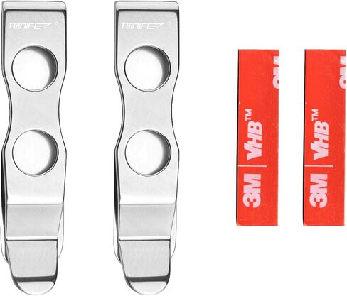 مشبك جيب TONIFE للهواتف الذكية، مشبك متعدد الأدوات لحافظة الهاتف المحمول، مؤمن بمادة لاصقة 3M VHB، من الفولاذ المقاوم للصدأ in Kuwait