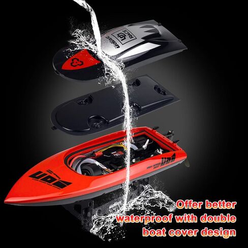 Cheerwing 17" Brushless RC Boat for Adults Kids, 40 km/h Fast Remote Control Boat with Self-Righting & Low Battery Alarm, Speed Boat for Pools, Lakes, River in Saudi Arabia