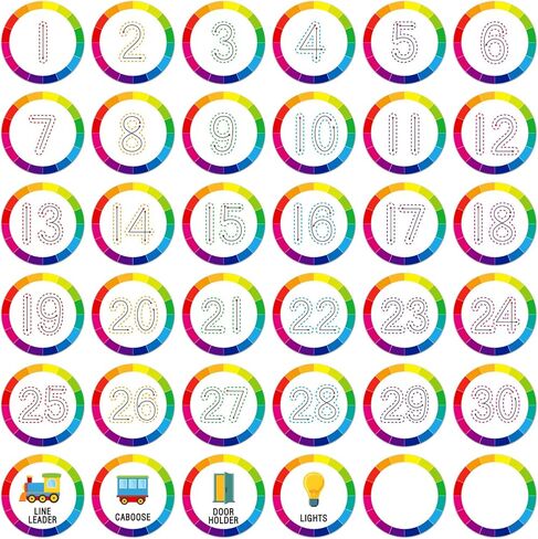 WhatSign Line up Spots for Classroom Floor Number Stickers for Classroom 36Pcs Line up Dots Line up Numbers Floor Numbers for Classroom Lining up Back to School Preschool Kindergarten Supplies in Saudi Arabia
