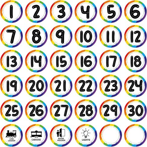 WhatSign Line up Spots for Classroom Floor Number Stickers for Classroom 36Pcs Line up Dots Line up Numbers Floor Numbers for Classroom Lining up Back to School Preschool Kindergarten Supplies in Saudi Arabia