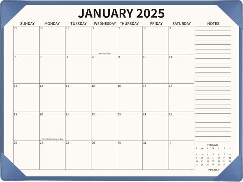 Desk Calendar 2025-2026 with Desktop Mat, 22x17 inch Large Desk Pad Calendar 18 Months Runs from 2025 to June 2026, Big Desk Blotter Calendar for Home Office and School, Apricot in Saudi Arabia