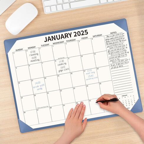 Desk Calendar 2025-2026 with Desktop Mat, 22x17 inch Large Desk Pad Calendar 18 Months Runs from 2025 to June 2026, Big Desk Blotter Calendar for Home Office and School, Apricot in Saudi Arabia