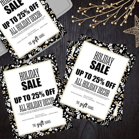 Great Papers! Black And Faux Gold Holiday Letterhead / 80 Sheets 8.5" x 11" Elegant & Chic Christmas Paper in Saudi Arabia