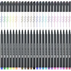 SAYEEC Colored Fineliner Pens 48 Vibrant Colors Art Coloring Markers Fine Tip Journal Planner Micron Pens Fine Line Markers for journaling Note Taking Writing Signing Drawing Card Making Office School