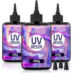 UV Resin 300g, Fast Curing Clear Epoxy Resin Hard Type for Jewelry Making, Craft, DIY