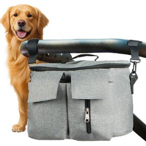Dog Travel Bag, Dog Camping Essentials Traveling Accessories, Dog Mom Gifts, Dog Supplies Food Container Organizer for Pet Stroller, Pet Hiking Gear Stuff Puppy Doggy Tote Bag