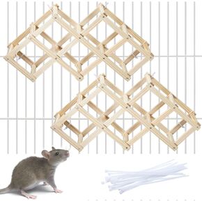 Kiln-Dried Wood Rat Climb Toy, Hanging Cage Ladder Activity (M, 1Pc) in Saudi Arabia