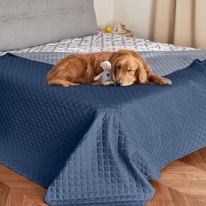 NICETOWN 100% Waterproof Dog Bed Cover Reversible Leak Proof Couch Cover Washable Sofa Furniture Protector Blanket for Pets Kids Children Dog Cat (82 x 82 Inch, Chocolate/Sand, 1 Panel)