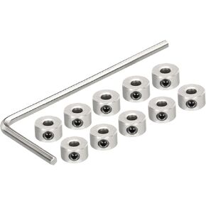 MECCANIXITY 10Pcs Landing Gear Stopper 2.55 x 7mm/0.1"x 0.28" Plane Wheel Collar Block with Wrench for RC Airplane Model Remote Aircraft