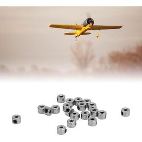 Plated Landing Gear Stopper, 20Pcs 2.1mm Stainless Steel Wheel Collar for RC Airplane Model Aircraft Craftsmanship for RC Plane Model Aircraft Parts Rc Aircraft Landing Gear