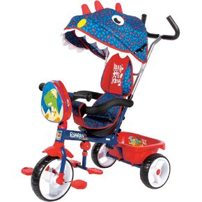 Apache 3 in 1 Dinosaur Tricycle with Awning and Trunk (Large, Blue)