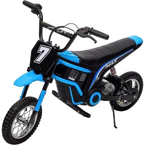 24V Electric Dirt Bike for Kids 8-14, Kids Motorcycle Electric Bike Motor Bike with Authentic Motocross Dirt Bikes Geometry, Rear-Wheel Drive, High-Torque, Kids Electric Dirt Bike, Blue