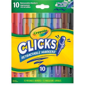Crayola 10CT SUPERCLICKS,Retractable, Holiday Toys, Gift for Boys and Girls, Kids, Stocking, Arts and Crafts, Gifting