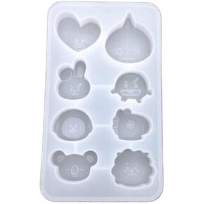 Kpop Cartoon Silicone Mold for Resin Handmade soap Key Chain Mould Forms for Baking Fondant Candies molds Plaster Clay