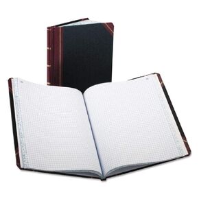 BOR1602121512 - Black/Red - Boorum & Pease Extra-Durable Bookstyle Bound Columnar Book - Each