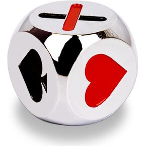 Premium Stainless Metal Trump Marker Dice, Trump Marker, Trump Indicator,Metal Euchre Cube,Trump Dice for use with Euchre,Pinochle,Bridge and More