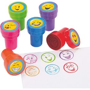 Emoji Stampers, Bulk Set of 24 - Classroom Supplies and Party Favor Handouts