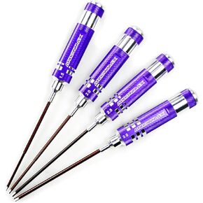 AM ARROWMAX Hex Screwdriver Set for RC Tools - Hexagon Small Screwdriver Set for RC Car, Boat, Quidcopter, Helicopter and More - 4 Pcs (1.5mm, 2mm, 2.5mm, 3 mm) Hexagon Screwdriver Kit