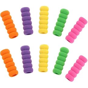 10Pcs Colourful Soft Cushioned Foam,Foam Pencil Cover,Non-slip Writing Aid,Pencil Cushion,Pen Holder Sponge Grips,Pencil and Pen Holders,Office Products,Desk Supplies Holders and Dispensers