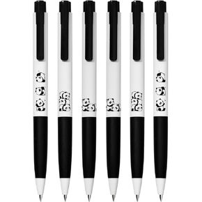 Kaco K7 Gel Ink Pens 3 Pieces Cute Panda Black Pens Set 0.5mm Fine Point, All Black Ink, Office School Supplies