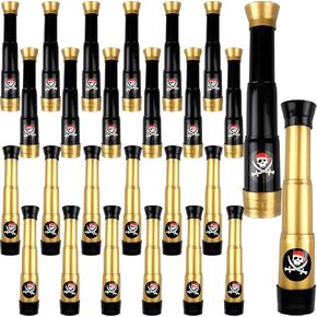 26 Pack Mini Pirate Telescope Toy Small Pirate Telescope Bulk Halloween Pirate Telescope Toys for Pirate Theme Party Gifts Hunting Treasure Find Supplies, 2 Colors