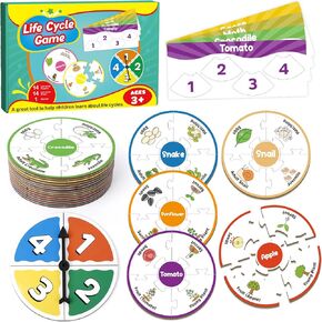 Life Cycle Toys for Kids, Toddler Puzzles, Preschool Toys, Science Kits for Kids 3-5, Kindergarten Learning Activities, Learning Education Toys, PreK Classroom Essentials, Homeschool Supplies