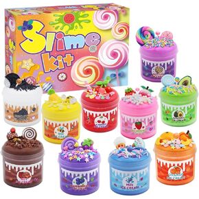 Elover Slime for kids10 Pack, Butter Slime kit with Fruit Mold, Cloud Slime Kit for Girls Boys Entertainment Slime Party Favours Set Toys for 6+ Years Old