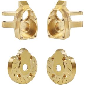 kingsea Brass Inner Outer Portal Drive Housing Steering Knuckle Compatible with Axial SCX10III AXI03007 Capra Unlimited Trail Buggy UTB 1/10 RC Crawler Brass Weights Upgrade Parts(4pcs/kit,200g)