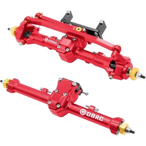 OGRC Front & Rear Axles +5mm Extended Axles with 13T OD Gear and Universal Joint Shaft for SCX24 Deadbolt JLU C10 Bronco Gladiator Axial 1/24 RC Crawler Upgrade Parts (Black) in Kuwait