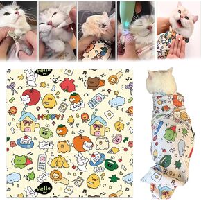 Cat Wrap for Cutting Nails and Grooming, Cat Restraint Wrap for Nail Clipping, Anti-Escape Calming Wrap for Cats, Self-Adherent Cat Restraint, Cat Wrap for Grooming (L (Within 6 lbs))