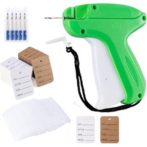 1Plusselect Tagging Gun Kit for Clothing, Tag Gun for Clothes, Garment tag Gun with 200 Price Tags & 5 Replacement Needles & 2000 Plastic Tag Fasteners, Attach a Tag in Seconds (Black)