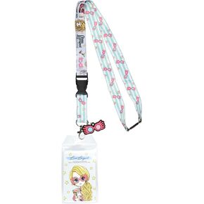 Harry Potter Luna Lovegood Character Inspired Lanyard ID Badge Holder with 2" Rubber Spectrespecs Charm
