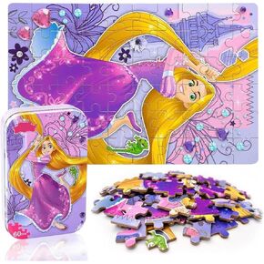 LELEMON Puzzles for Kids Ages 4-8,Snowmen 100 Piece Puzzles for Kids,Educational Kids Puzzles Jigsaw Puzzles in a Metal Box,Children 100 Piece Puzzle Games Puzzle Toys for Girls and Boys