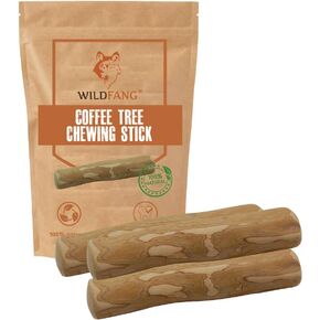 Wildfang®Coffee Wood Dog Chew عصا خشبية كبيرة طبيعية للكلاب، لعبة مضغ خشبية للكلاب، عظمة الكلب الخشبية، لعبة مضغ خشبية للكلاب، عصا مضغ خشبية للكلاب، عظمة قهوة للكلاب لتدريب العضلات مضغ الخشب، XXS
