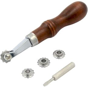 DGOL Leather Craft Sewing Lacing Stitching Spacer with 4pcs Punch Overstitch Wheel