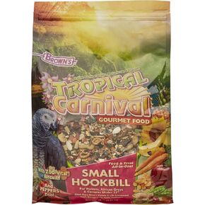 Small Hookbill Food – Gourmet Blend with Fruits, Nuts & Seeds, 10 Pounds, Omega 3 & Natural Preservatives, Supports Digestion