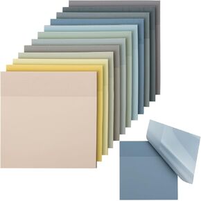 Mr. Pen- Transparent Sticky Notes, 3"x3", Neutral Tones, 12 Pads, 600 Sheets, See Through Sticky Notes, Bulk Sticky Notes Transparent, Translucent Sticky Notes, Clear Transparent Sticky Notes Clear