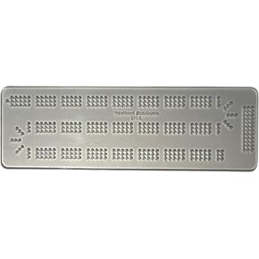 Cribbage Board 3 Lane Template Contemporary Layout, Clear