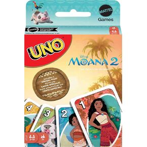 Mattel Games UNO Disney Moana 2 Card Game for Kids, Adults & Family with Deck & Special Rule Inspired by The Movie