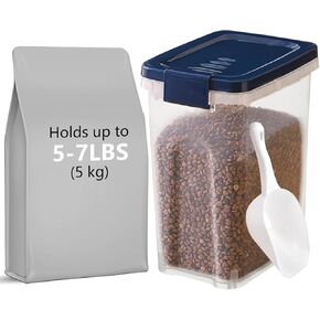 5-10Lbs Dog Food Storage Container,Cat Food Storage Container,Pet food storage Container with Airtight Lids, with Locking Lids Food Storage bin PBA-Free,for Pet food,Rice,cereals Storage (Cool Blue)