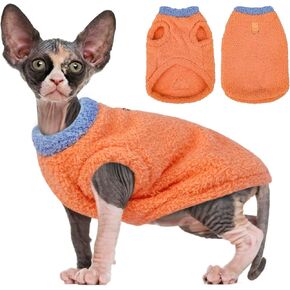 ملابس قطط Sphynx، سترة صوفية للقطط، معطف صوف دافئ للقطط، سترات قمصان قطط بدون شعر، قميص بيجامة قطط دافئ وناعم، بذلة صوف للقطط والجرو، ملابس قطط بدون شعر للقطط فقط in Kuwait